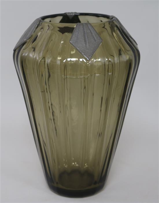 A Muller Freres glass vase